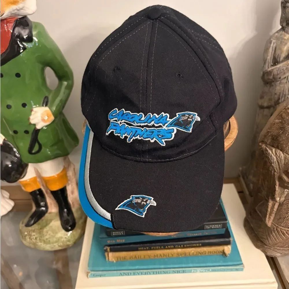 Carolina Panthers Game Day vintage adjustable Black Cap. NFL